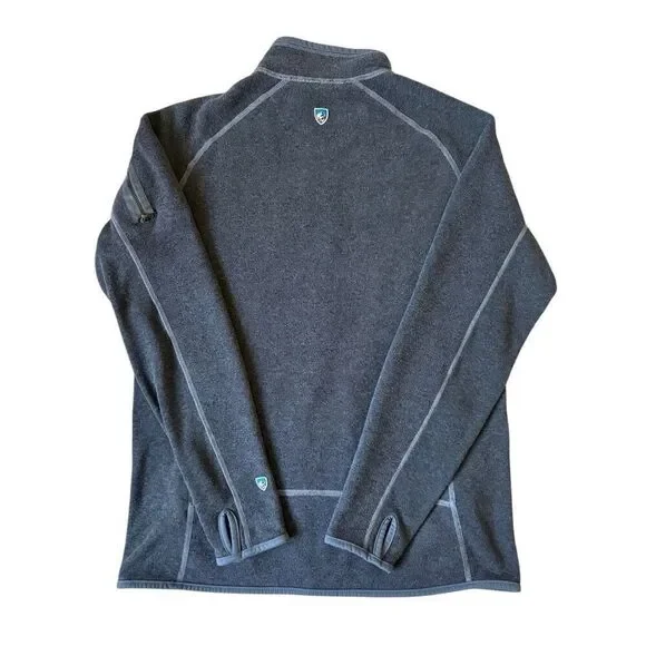 Kuhl Alfpaca Fleece Full Zip Up Jacket Sweater size L Gray - Picture 2 of 10